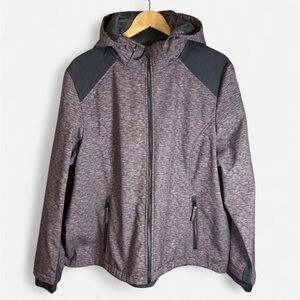 Free Country Women's Heathered Pink and Grey Performance Jacket Size XXL